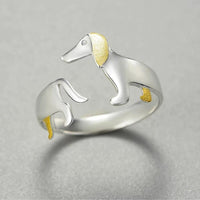Bague ajustable pour chiens en argent (Ajustable)
