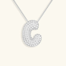 Collier en Diamants avec Initiale en Bulle