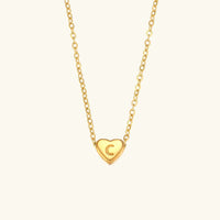 Collier en Or avec Initiale en Cœur