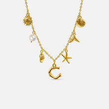 Collier Océan avec Lettre en Or
