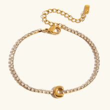 Bracelet Élégant en Or avec Lettre en Bulle