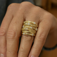 Bague vintage dorée