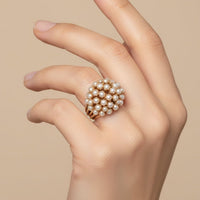 Bague de Perles Incrustées