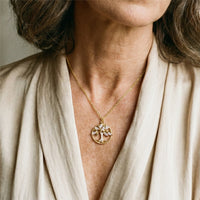 Collier Arbre de Vie avec zirconia en or