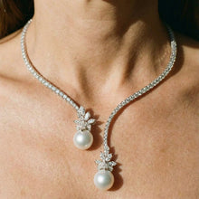Collier de perles élégant et brillant en argent sterling