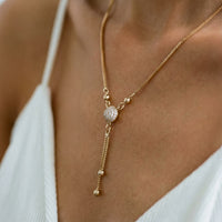 Collier vintage en cristal doré