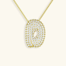 Collier en Diamants avec Initiale en Bulle