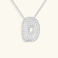Collier en Diamants avec Initiale en Bulle
