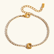 Bracelet Élégant en Or avec Lettre en Bulle