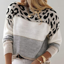 Pull Doux pour Femmes avec Motif Léopard | Pull d'Hiver Chic Coupe Regular