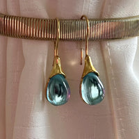 Boucles d'oreilles rondes vertes brillantes