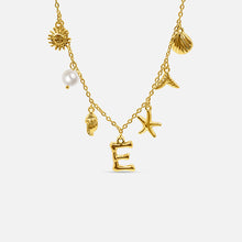 Collier Océan avec Lettre en Or