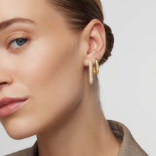 Boucles d'oreilles grandes créoles icône diamant | Or