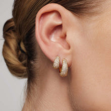 Boucles d'oreilles Huggie Pavé Diamant | Or