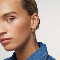 Boucles d'oreilles Anneau Reine | Or