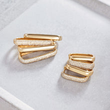 Boucles d'oreilles grandes créoles icône diamant | Or