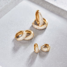 Boucles d'oreilles Huggie Pavé Diamant | Or