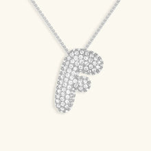 Collier en Diamants avec Initiale en Bulle