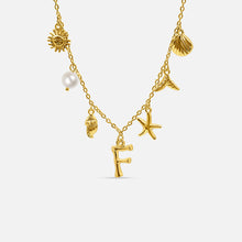 Collier Océan avec Lettre en Or