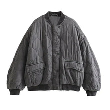 Swara | Veste Bomber Grise Coupe Ample et Tendance pour Femme