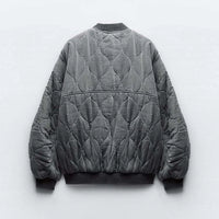 Swara | Veste Bomber Grise Coupe Ample et Tendance pour Femme