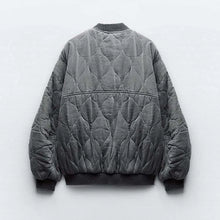 Swara | Veste Bomber Grise Coupe Ample et Tendance pour Femme