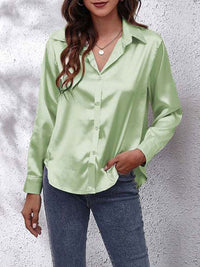 Idalia | Chemise en soie à manches longues