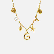 Collier Océan avec Lettre en Or
