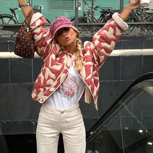 Elsa | Veste à motif floral avec doublure chaude pour femme