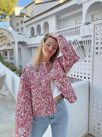Lucille | Veste fleurie à effet chaud pour femmes