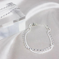 Bracelet en argent avec zircon