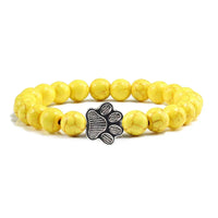 Bracelet avec des perles en forme de patte – Design en pierre naturelle