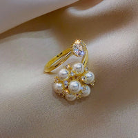 Bague ajustable avec de jolies perles