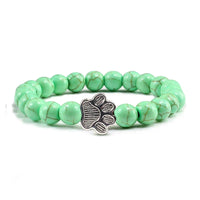 Bracelet avec des perles en forme de patte – Design en pierre naturelle