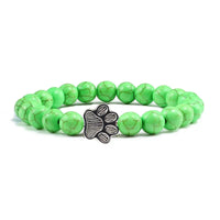 Bracelet avec des perles en forme de patte – Design en pierre naturelle