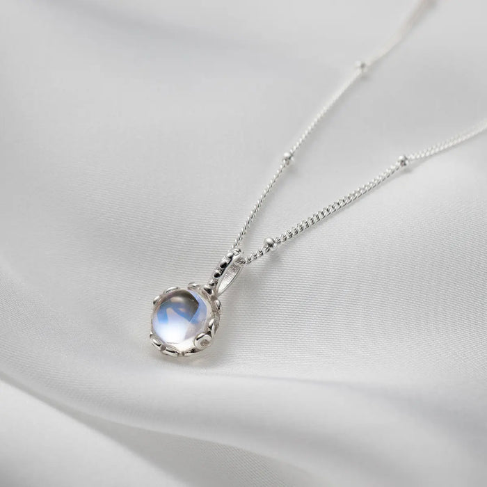 Collier avec pierre de lune pleine