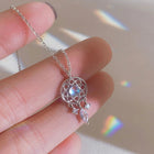 Collier en argent Lune Cristal Attrape-rêves