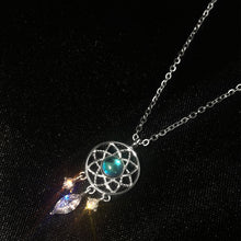 Collier en argent Lune Cristal Attrape-rêves
