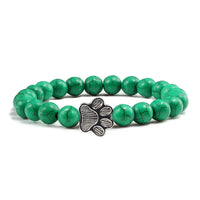 Bracelet avec des perles en forme de patte – Design en pierre naturelle