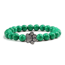 Bracelet avec des perles en forme de patte – Design en pierre naturelle