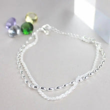 Bracelet en argent avec zircon