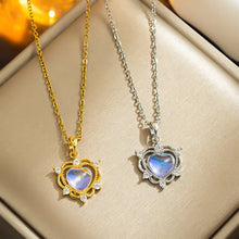 Collier en pierre de lune - Forme de cœur