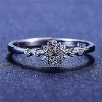 Bague Flocon de Neige en Argent