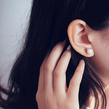 Boucles d'oreilles en Argent Sterling avec Perle et Chat