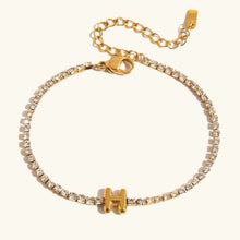 Bracelet Élégant en Or avec Lettre en Bulle