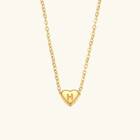 Collier en Or avec Initiale en Cœur