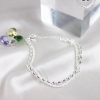 Bracelet en argent avec zircon