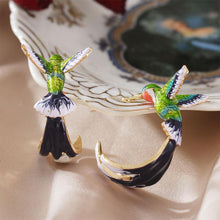 Boucles d'oreilles créatives exclusives en forme de colibri