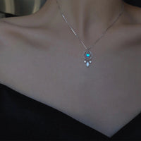 Collier en argent Lune Cristal Attrape-rêves