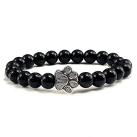 Bracelet avec des perles en forme de patte – Design en pierre naturelle
